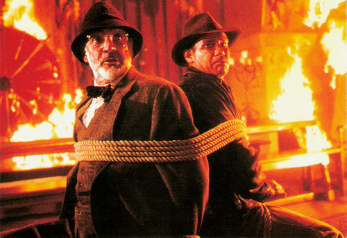 Sean Connery and Harrison Ford in Indiana Jones and the Last Crusade (1989)