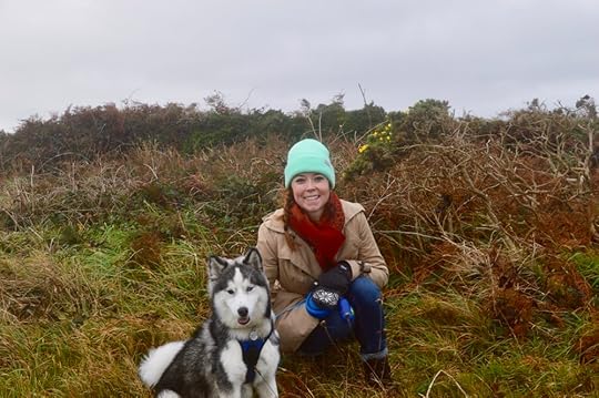 My 7-month old pup on a hike in Cornwall, UK.