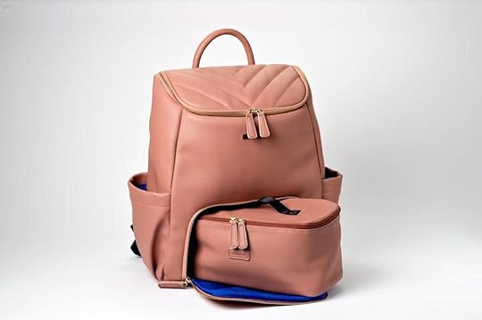Vegan Leather backpack Minkeeblue