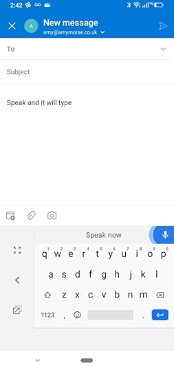 Voice type your writing