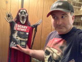 Phil with author copy of Scary Stuff