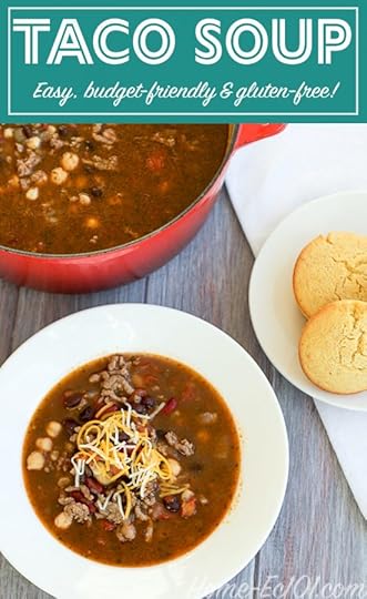 Taco Soup, easy enough for weeknight cooking. It makes a large batch, perfect for freezing for a busy night down the road.
