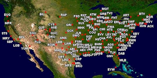 Map of Airports power wheelchair users can not fly