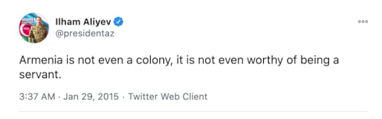 Azerbaijani presidential tweet