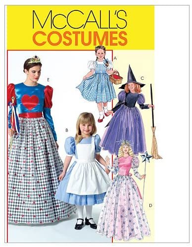 Amazon.com: McCall's M4948 Girl's Good Witch, Bad Witch, and Fairy Tale Costume Sewing Patterns, Sizes 3-8: Arts, Crafts & Sewing