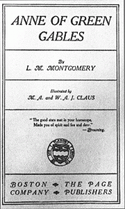 Anne of Green Gables original cover 1908