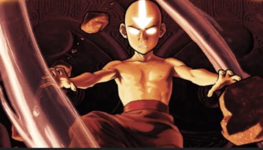 Avatar Aang in his Avatar state.