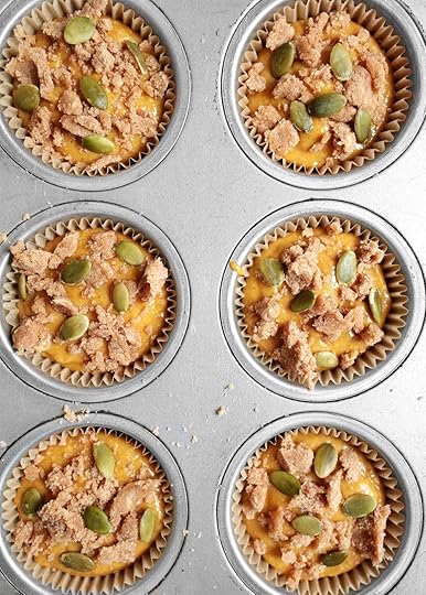 Pumpkin Muffins in a tin from the Faux Martha
