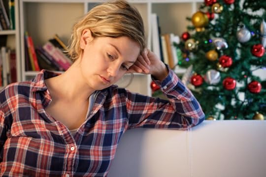 sad woman under holiday stress