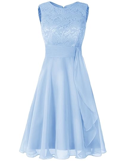 Clara Pastel Pale Light Blue Short Bridesmaid Evening Prom Dress UK
