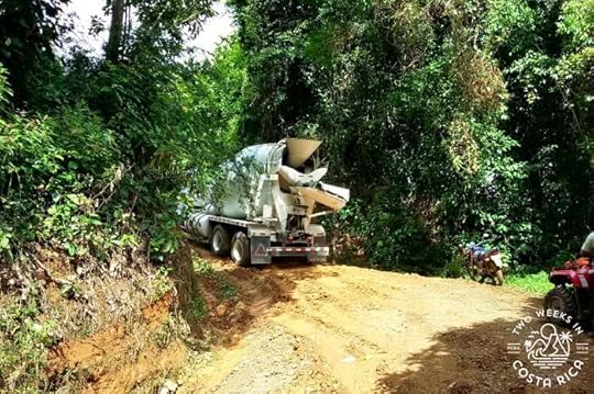 Cement Mixer stuck on a hill in Costa Rica