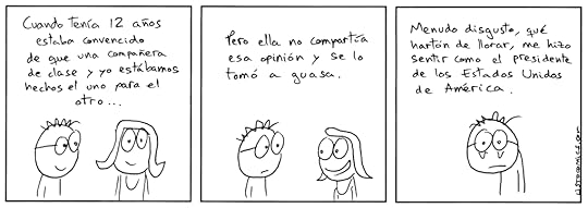 Tira cómica sobre cuando eres un niño y se te parte el corazón y te pasas el día lloriqueando.