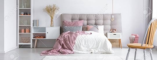 Modern Trendy Furniture In A Cozy Minimalist Bedroom With Copper.. Stock Photo, Picture And Royalty Free Image. Image 86989021.