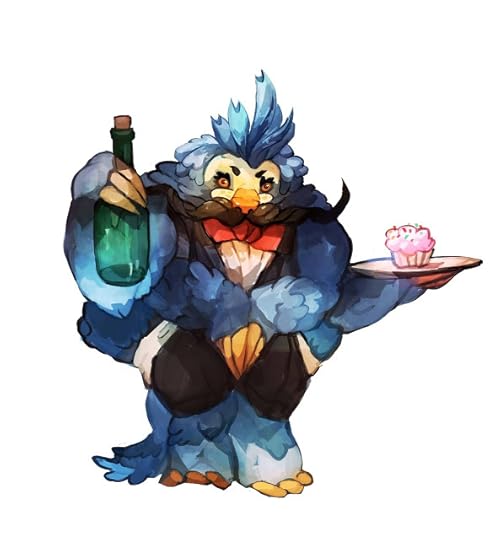 Banqoloth - a six-armed sloth waiter with a big moustache