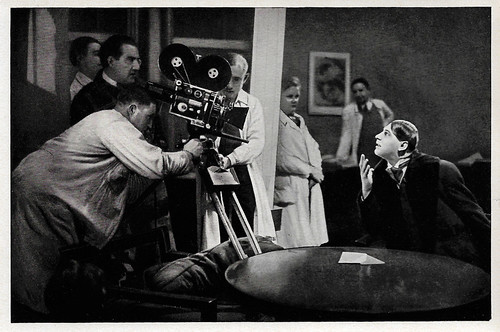 Fritz Lang and Fritz Rasp at the set of Frau im Mond (1929)