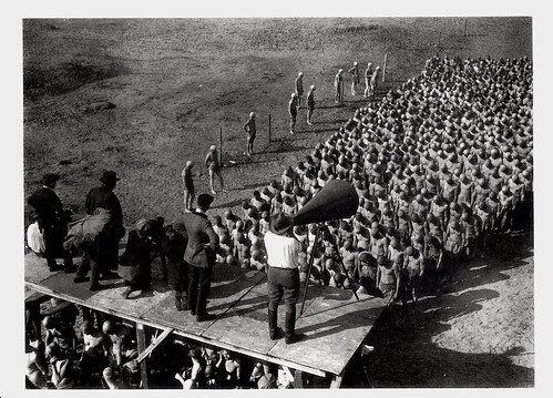 Fritz Lang at the set of Metropolis (1926)