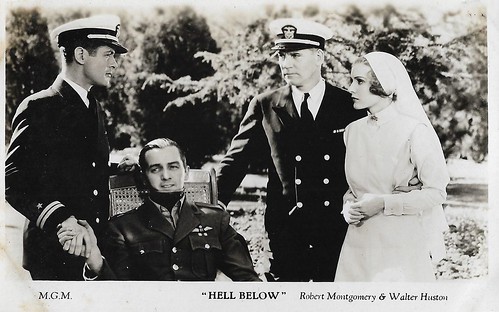 Robert Montgomery, Edwin Styles, Walter Huston and Madge Evans in Hell Below (1933)