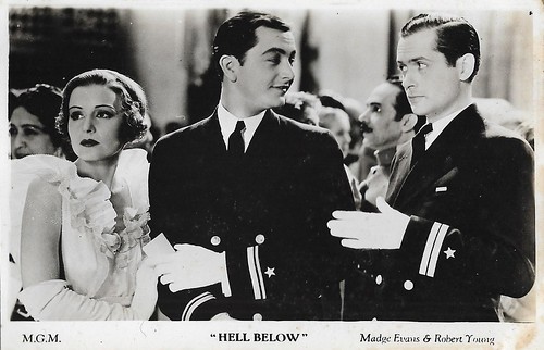 Robert Montgomery, Madge Evans, and Robert Young in Hell Below (1933)
