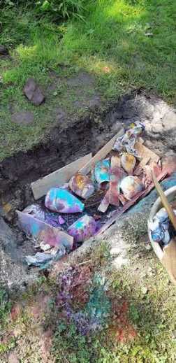 Pots in Pit for firing