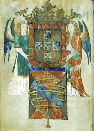 Shield with 14 castles in the Livro Carmesin of 1502 ( Arquivo Municipal de Lisboa ).