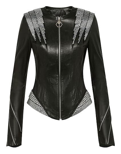 Leather Jacket Crystal | Philipp Plein