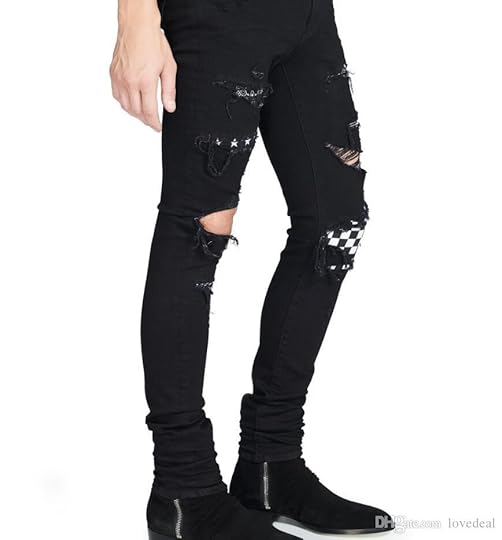 2020 New Sale Mens Art Patch Slim Fit Ripped Jeans Men Hi Street Mens Distressed Denim Joggers Knee Holes Washed Destroyed Jeans Plus Size 28 42 From Lovedeal, $65.46 | DHgate.Com