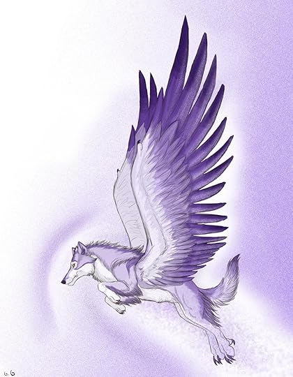 Purple Winged Wolf by pookyhorse on DeviantArt