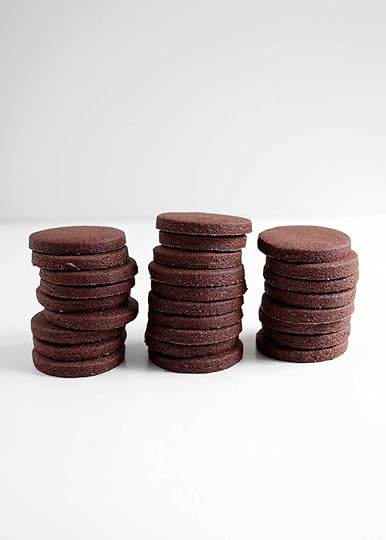 piles of Chocolate Cardamom Rye Cut-Out Cookies from the faux martha