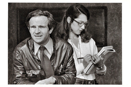 François Truffaut and Nathalie Baye in La Nuit Américaine (1973)