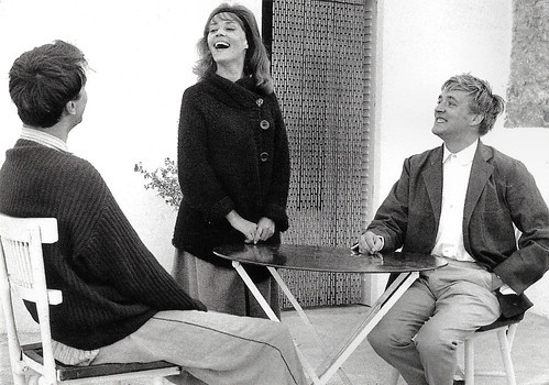 Jeanne Moreau, Oskar Werner and Henri Serre in Jules et Jim (1962)