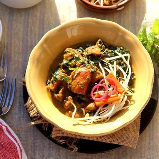 Creamy Coconut Mint Saag Chicken 