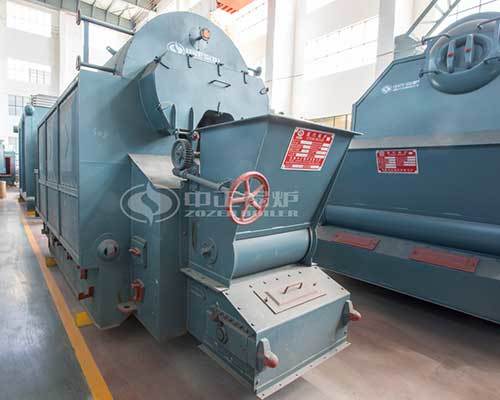Steam biomass fired boiler
