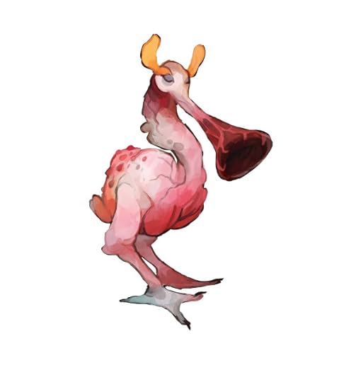 Pink siren with eyes closed