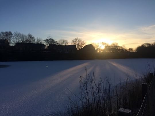 Strichen lake, a snowy Scottish scene
