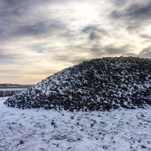 Memsie Burial Cairn in the snow
