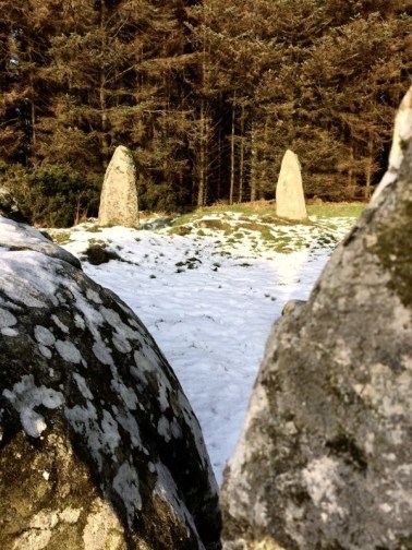 stone circle in the snow