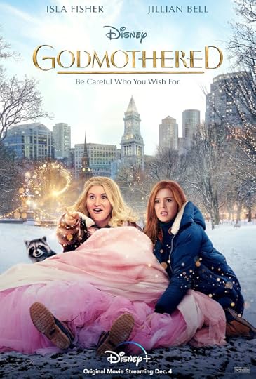 Godmothered poster featuring the two main characters, Eleanor and Mackenzie, in a pile of snow