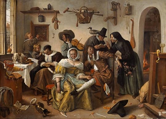 Jan-Steen,-In-Weelde-Siet-Toe-(or:-'De-omgekeerde-wereld'),-1663