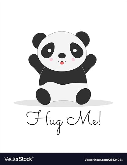Hug me lettering cartoon color postcard Royalty Free Vector