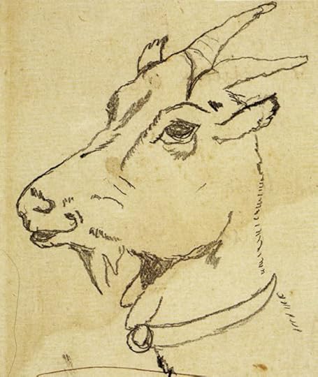 Goat sketch by Diego Rivera