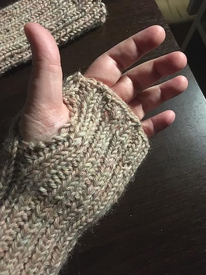 The palm side of my left hand in a wrister.