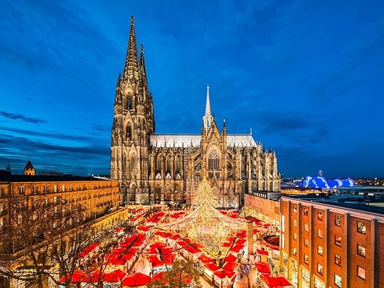 Christmas market in front of the Cathedral of Cologne, Germany