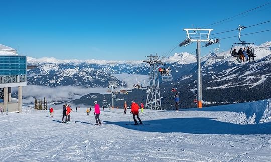 skiers on an easy slope