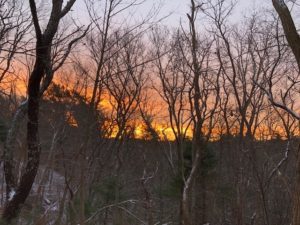 Dawn in December above the Jones River.