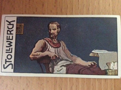 Portrait of Thucydides, on a Stollwerck card