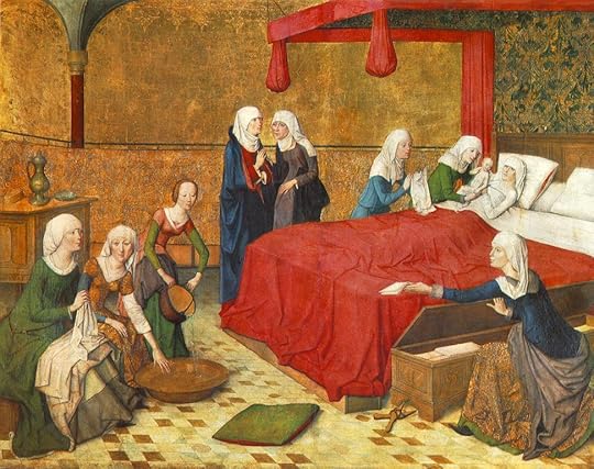 Painting of the birth of Mary