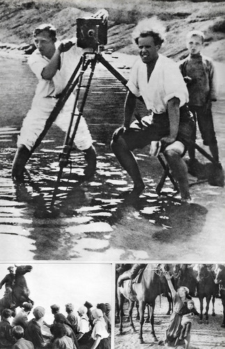 Sergei Eisenstein at the set of Stachka (1925)