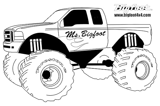 Monster truck coloring pages to download and print for free
