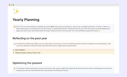 Yearly Planning Notion Template