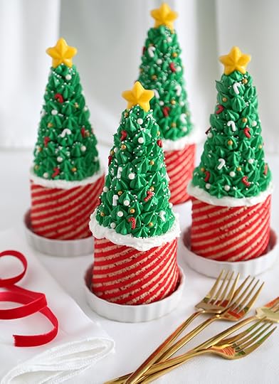 Peppermint Stripe Mousse Cakes